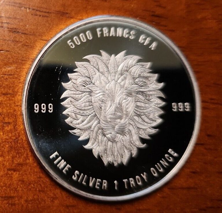 Read more about the article 2018  Republic of Chad 5 000 Francs .999 Silver 1 oz Coin Mandala Lion