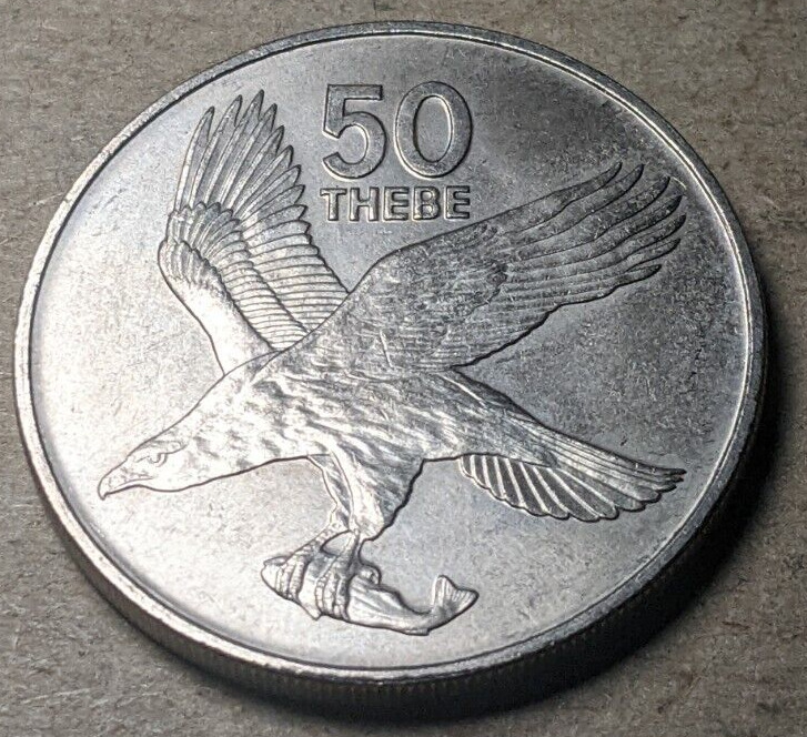 Read more about the article Botswana 50 thebe 1984 eagle coin