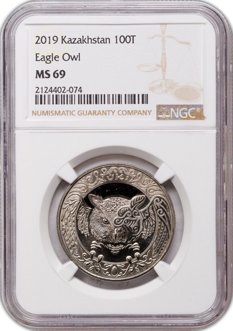 Read more about the article 2019 KAZAKHSTAN EAGLE OWL 100 TENGE NGC MS 69 COIN FINEST KNOWN