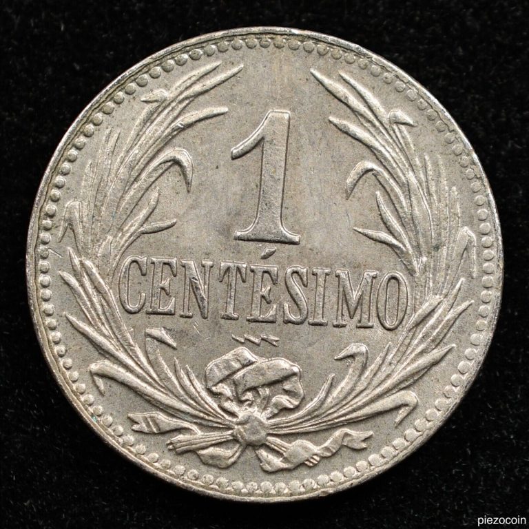 Read more about the article Uruguay 1 Centesimo 1924  Coin  Km# 19  Radiant Sun  Inv#B345