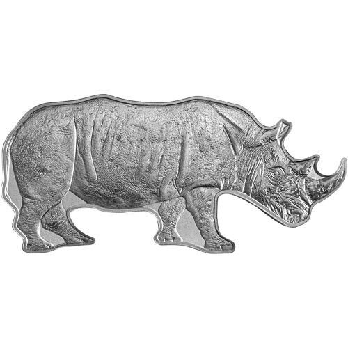 Read more about the article 2022 1 oz Solomon Islands Silver Animals of Africa Rhino Shaped Coin