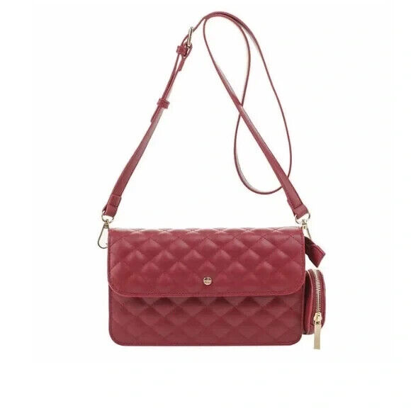 Read more about the article Mali + Lili Crossbody Red Quilted Crossbody Vegan Leather Bag with Coin Purse