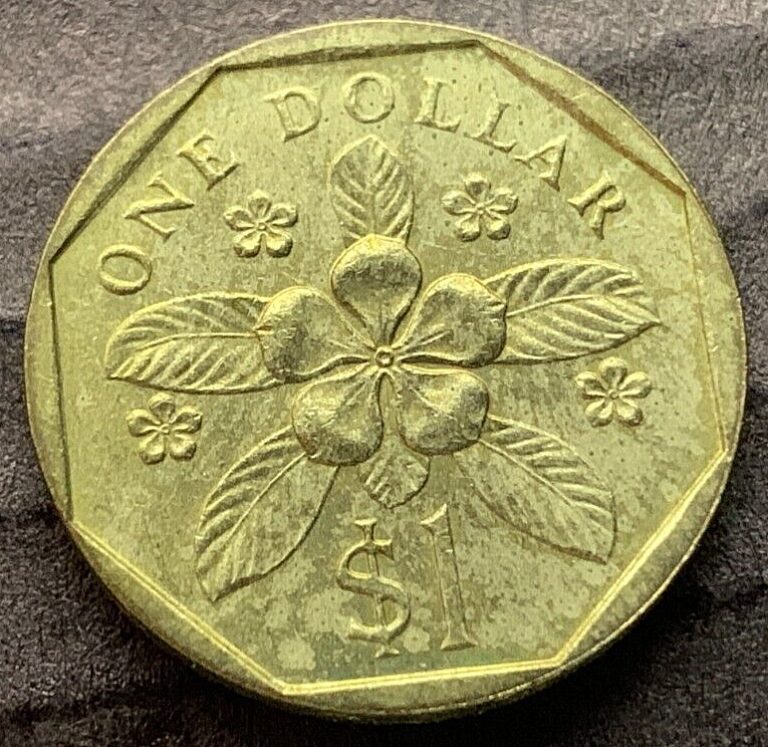 Read more about the article 1988 Singapore 1 Dollar Coin AU  English Tamil Chinese and Malay #K2362