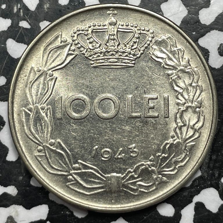 Read more about the article 1943 Romania 100 Lei (25 Available) High Grade! Beautiful! (1 Coin Only)