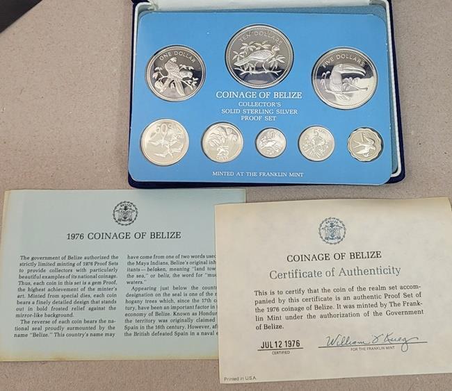 Read more about the article Coins of Belize 1976 Belize 8 Silver Coin Proof Set ASW 3.05 oz.