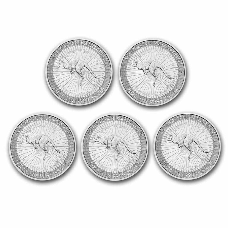 Read more about the article 2023 Australia 1 oz Silver Kangaroo BU (Lot of 5)