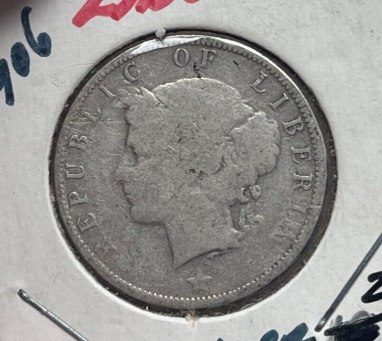 Read more about the article 1906 Liberia 25 Cents   CB
