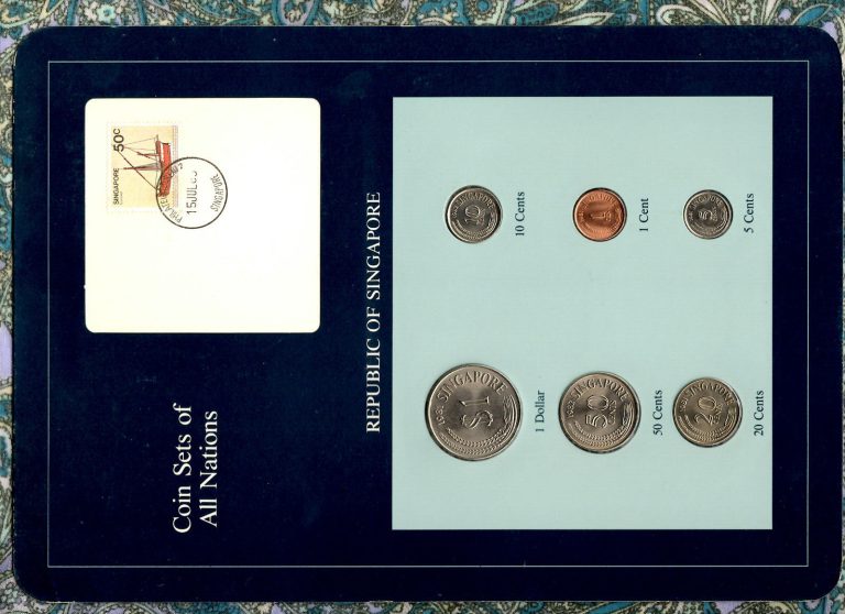 Read more about the article Coin Sets of All Nations Singapore 1 5  20 cents  $1 1981 UNC 10 50 cents 1982