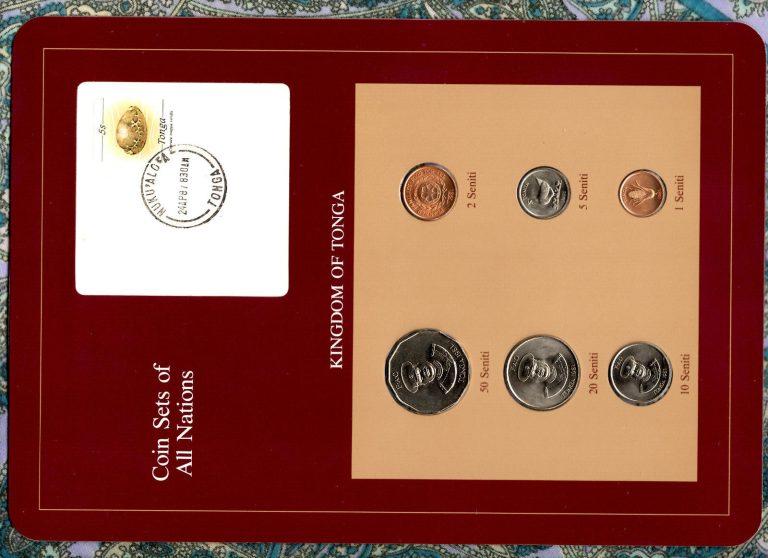 Read more about the article Coin Sets of All Nations Tonga  UNC 1  2  5  10  20  50 Seniti 1981