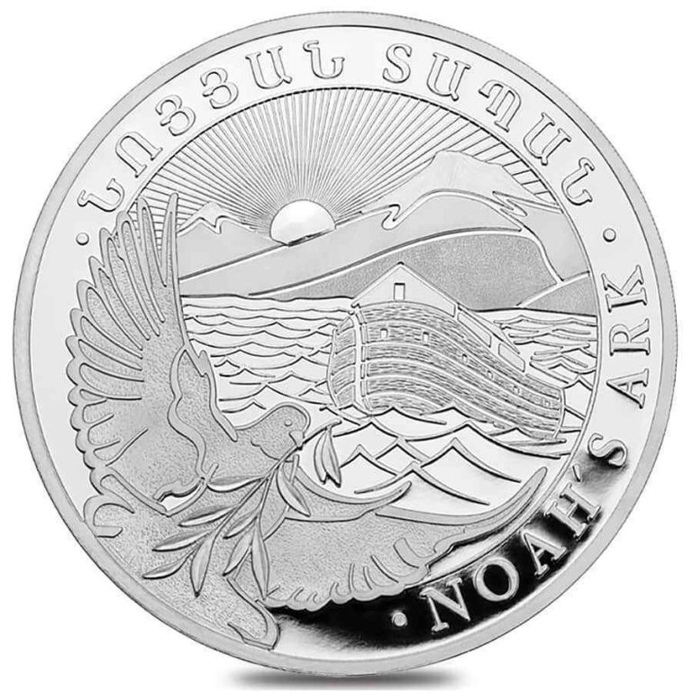 Read more about the article 2023 Armenia 1 oz Noah’s Ark Silver Coin 500 Dram .999 Fine BU