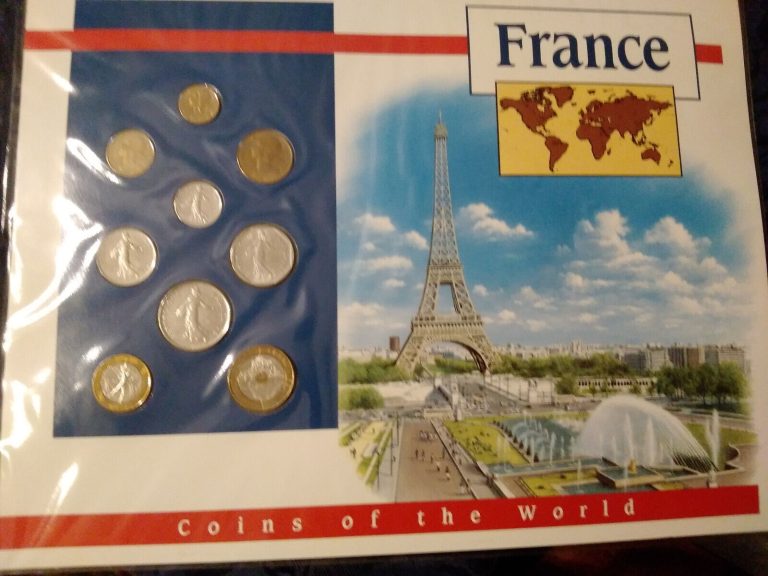 Read more about the article Coins of the World France 1960-1992 UNC 5 Francs 1973 20 Francs 92 1 Franc 1960