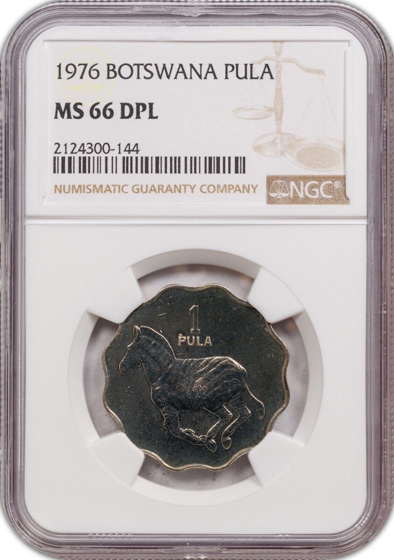 Read more about the article 1976 BOTSWANA PULA NGC MS 66 DEEP PROOFLIKE FINEST KNOWN