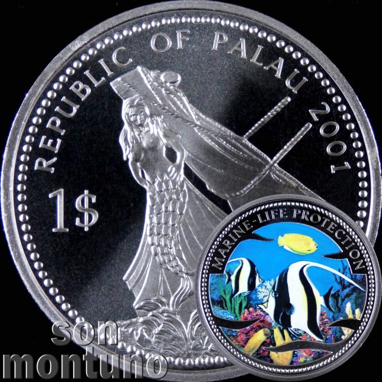 Read more about the article 2001 Palau $1 ANGELFISH MERMAID Marine Life Protection Silver Plated Copper Coin