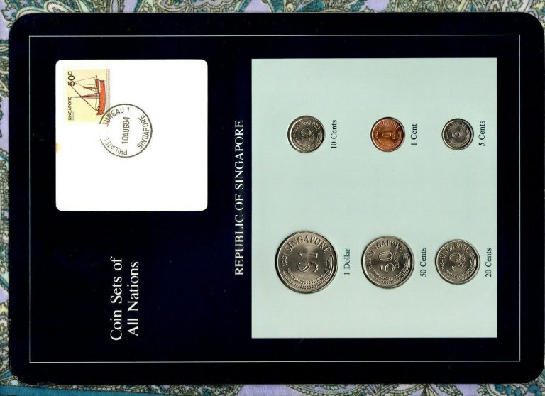 Read more about the article Coin Sets of All Nations Singapore 1981-1984 UNC 5 cent 1984 50 cent 1982