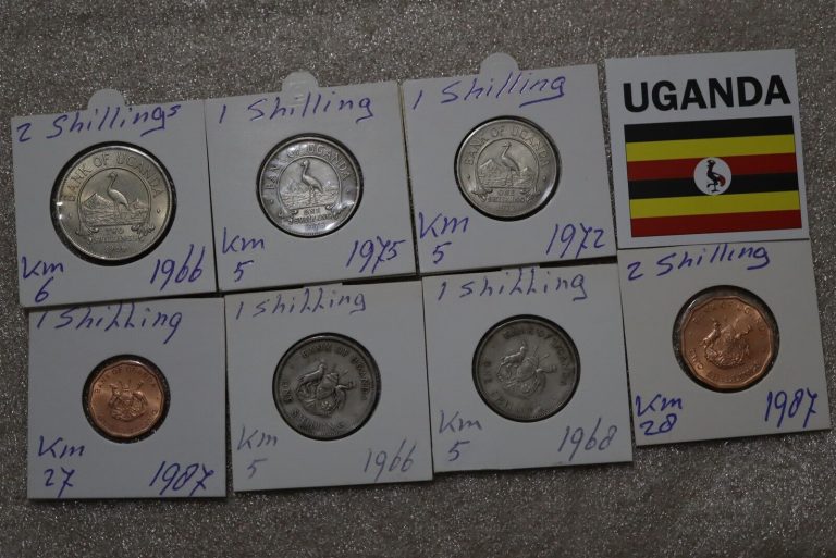 Read more about the article UGANDA – 1 + 2 SHILLINGS – 7 COINS LOT B49 #N339