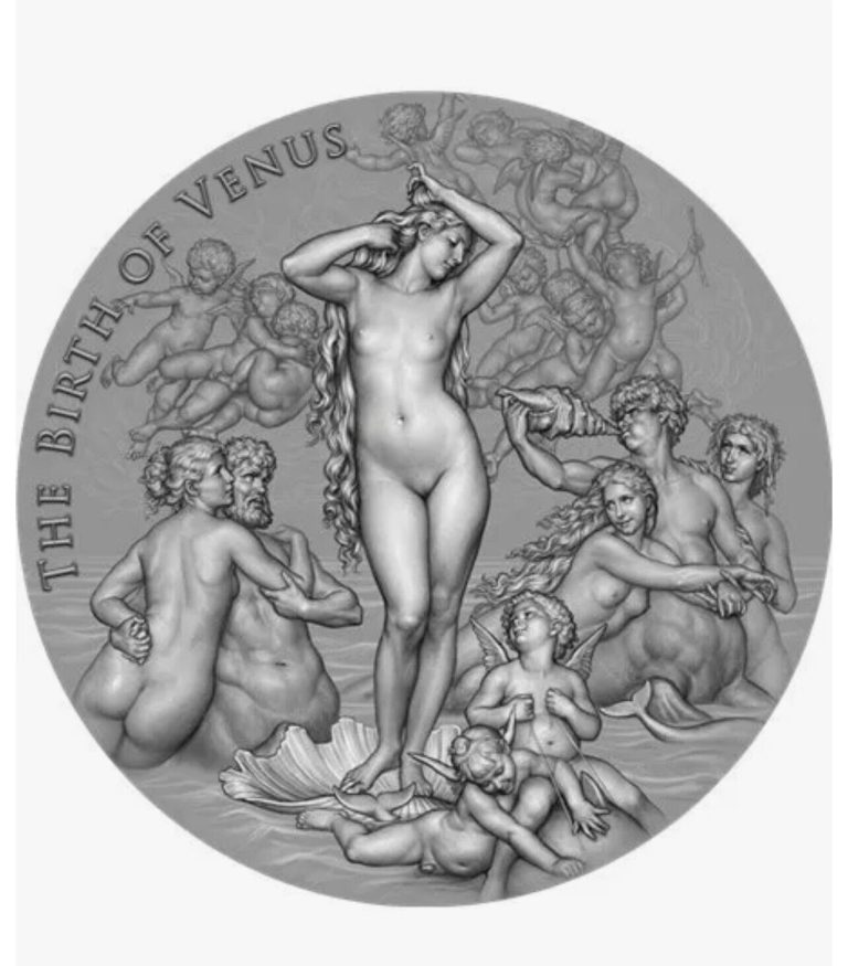 Read more about the article BIRTH OF VENUS Celestial Beauty 1 Kg Kilo Silver Coin 10000 Francs Cameroon 2023