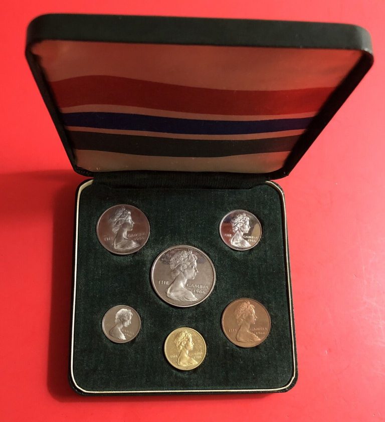 Read more about the article GAMBIA-1966-SET OF SIX PROOF COINS IN ORIGINAL BOX…RARE…GREAT DEAL