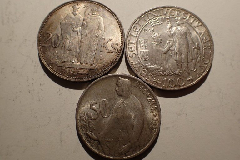 Read more about the article Slovakia and Czechoslovakia 3 coins Silver Lot 1941 20   1947 50   1948 100