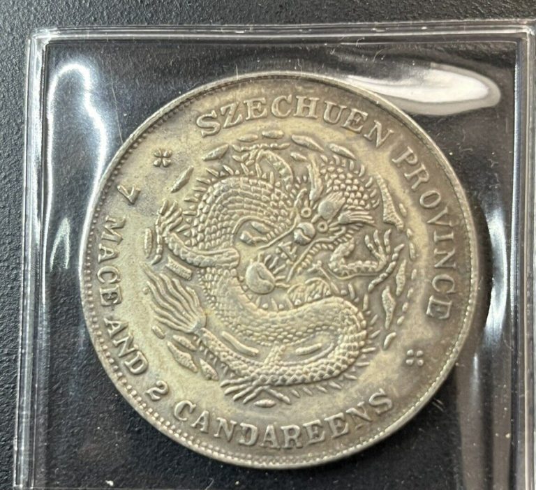 Read more about the article 7 Mace And 2 Candareens Dragon Non-Silver Coin Szechuen Province – Free Shipping