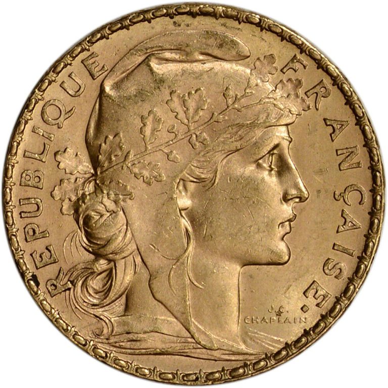 Read more about the article France Gold 20 Francs (.1867 oz) – Rooster – XF/AU – Random Date