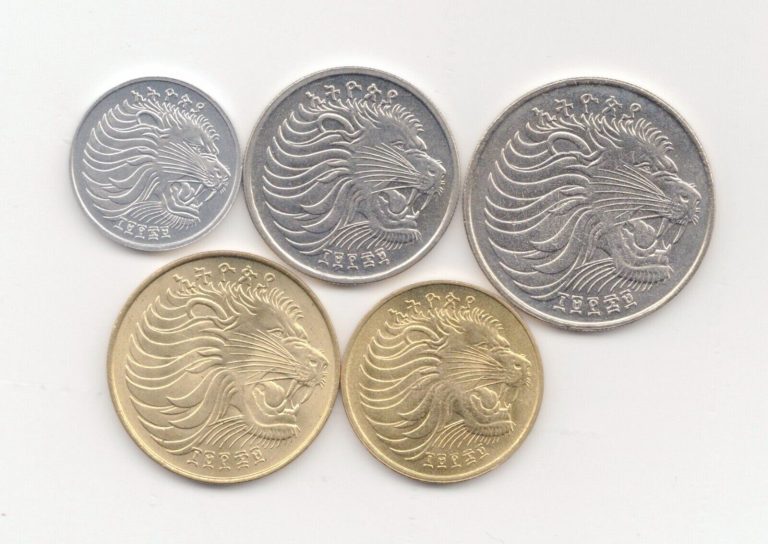 Read more about the article Ethiopia Uncirculated 1977 5 Coins Set-Lot D1