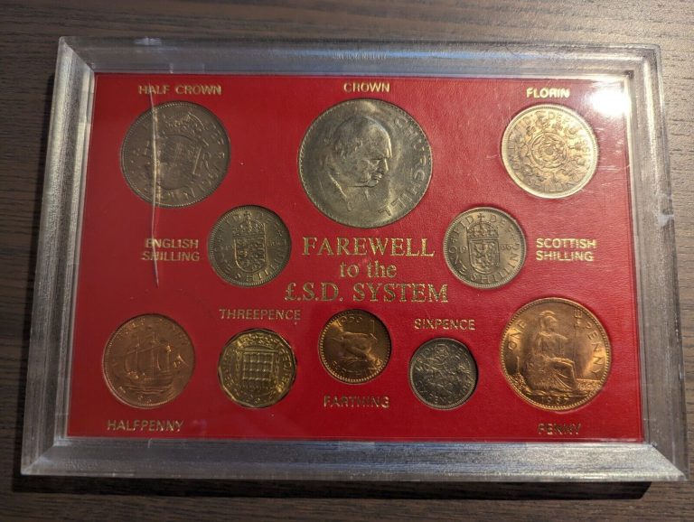 Read more about the article Farewell to the £.S.D. System United Kingdom 10 Coin Set