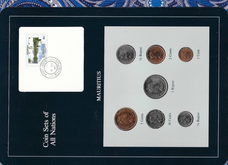 Read more about the article Coin Sets of All Nations Mauritius 1978 UNC 1/4 1/2 1 Rupee 10 5 2 1 Cents