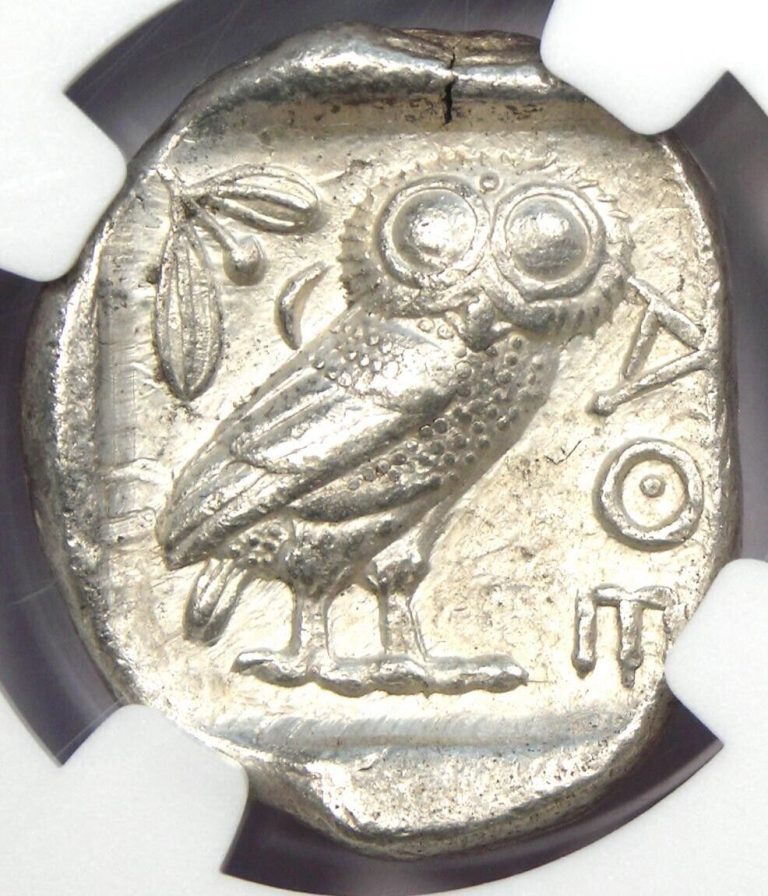 Read more about the article Athens Greek Athena Owl Tetradrachm Ancient Coin 440-404 BC – NGC Choice VF