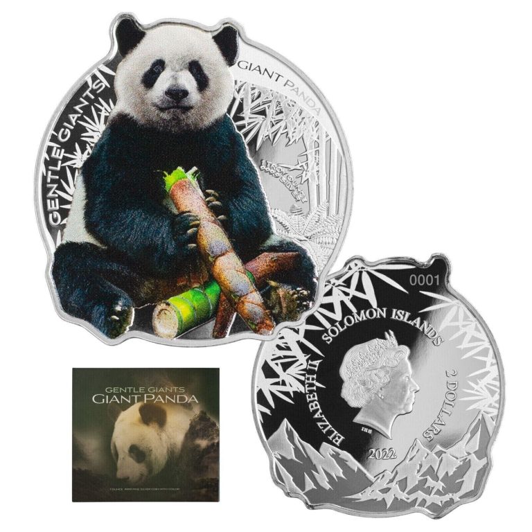 Read more about the article 2022 SOLOMON ISLANDS GIANT PANDA! 1OZ SILVER COLORIZED COIN -“LOW MINTAGE” 2500!