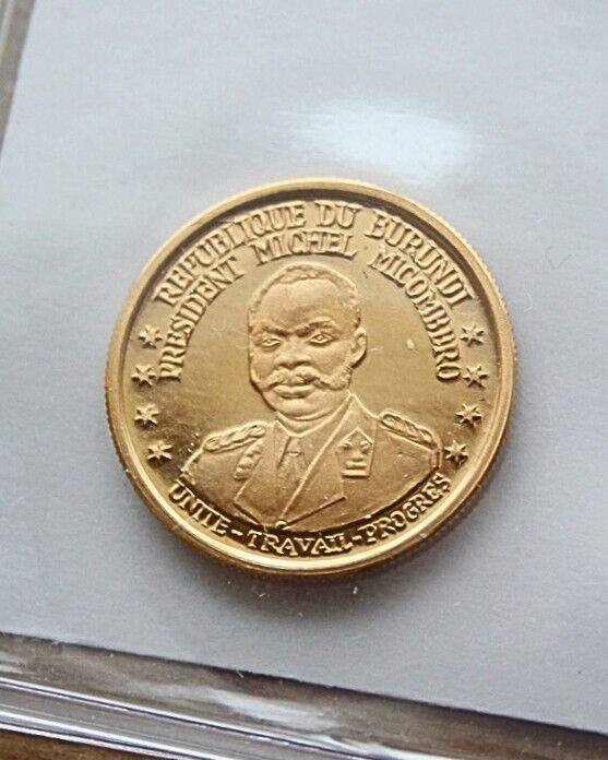 Read more about the article 1967 Burundi Gold Coin 10 Francs Frosted mirror proof