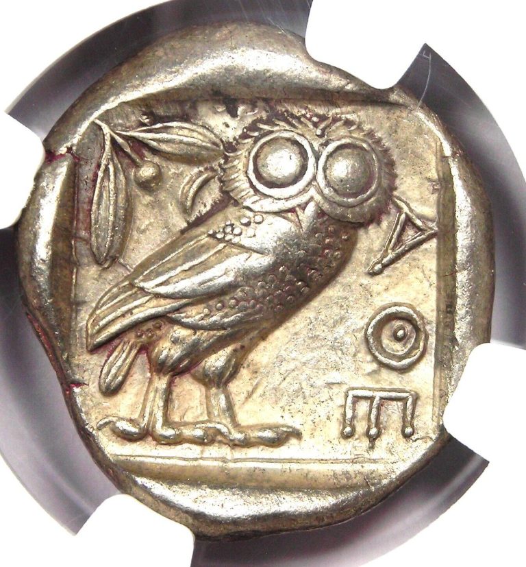 Read more about the article Ancient Athens Greece Athena Owl Tetradrachm Coin (440-404 BC) – NGC Choice XF!