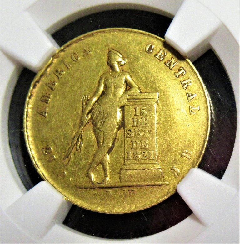 Read more about the article Costa Rica: Republic gold Escudo 1851-JB AU50 NGC.