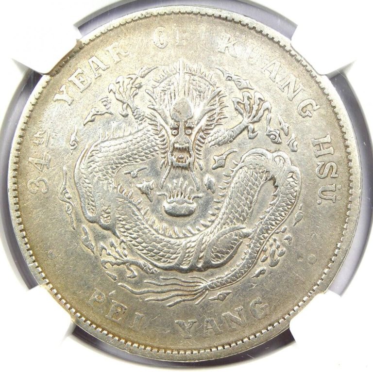 Read more about the article 1908 China Chihli Dragon Silver Dollar $1 Coin LM-465 – Certified NGC AU Detail