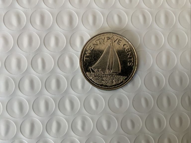 Read more about the article Bahamas  Elizabeth II  25 Cents   Coin 1976  Franklin Mint  U.S.A.   Lot# 12
