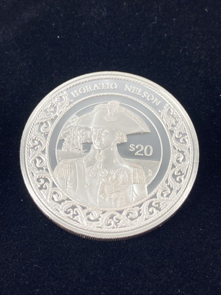 Read more about the article 1997 LIBERIA $20 Dollars World’s Conqueror Horatio Nelson￼ Silver Proof Coin