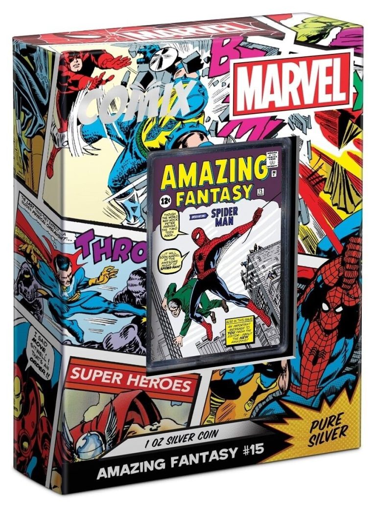Read more about the article 2023 Niue COMIX Marvel Amazing Fantasy #15 1oz Silver Coin with Mintage of 5000