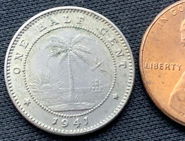 Read more about the article 1941 Liberia Half Cent Coin XF AU   ( 1 Year 250K Minted ) RARE   #K2066