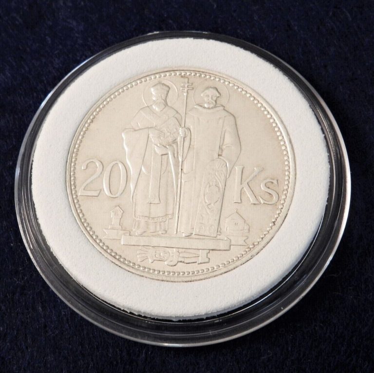 Read more about the article 1941 Slovakia Silver 20 Korun – St. Kyrill and St. Methodius – See Pictures