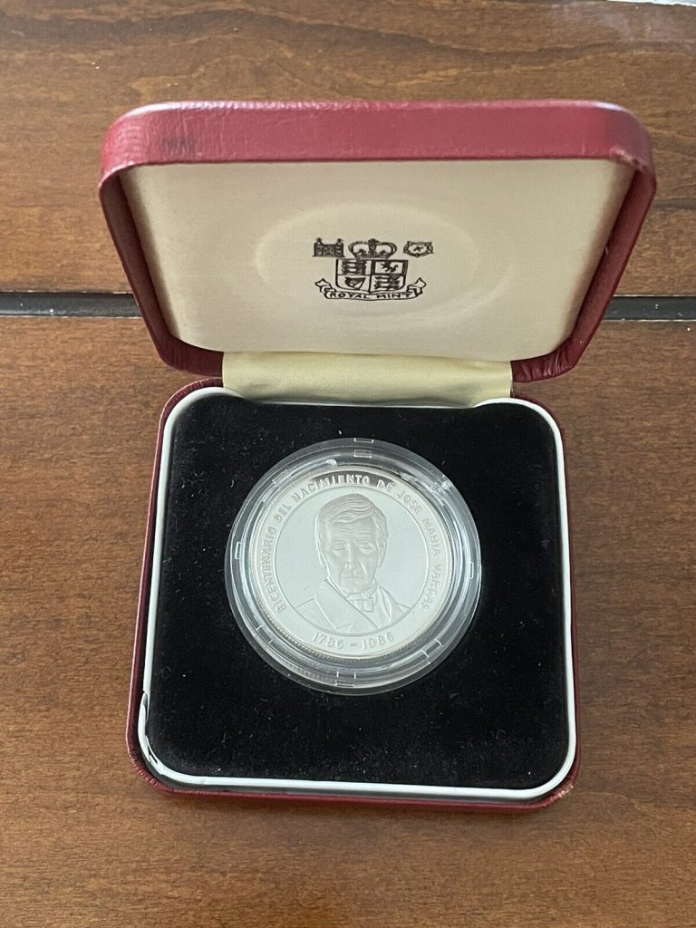 Read more about the article 1986 Venezuela PROOF silver coin 100 Bolivares Vargas 500 Minted Rare