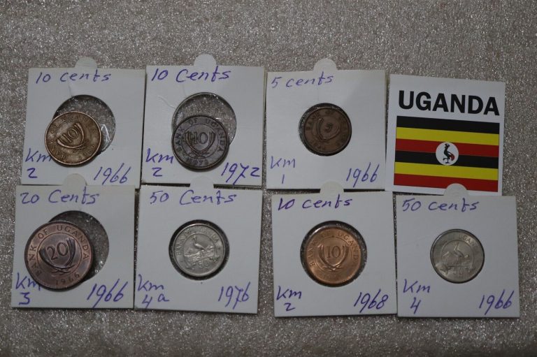 Read more about the article UGANDA 5/10/20/50 CENTS – 7 COINS LOT B49 #N358