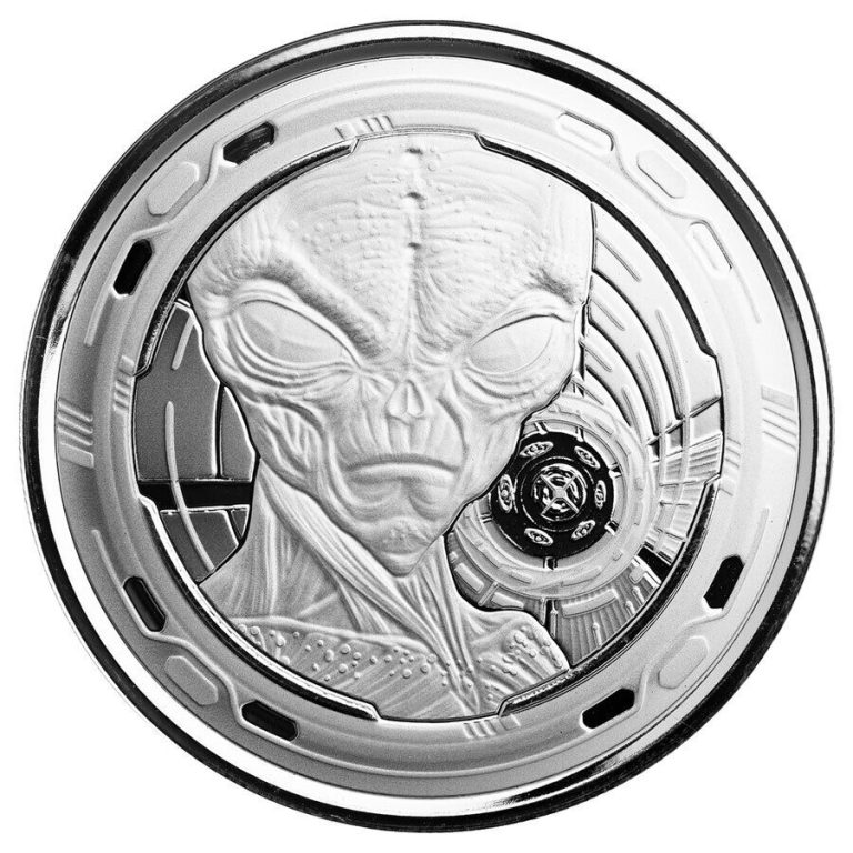 Read more about the article 2022 Ghana 1oz Silver 5 Cedis Alien Brilliant Uncirculated