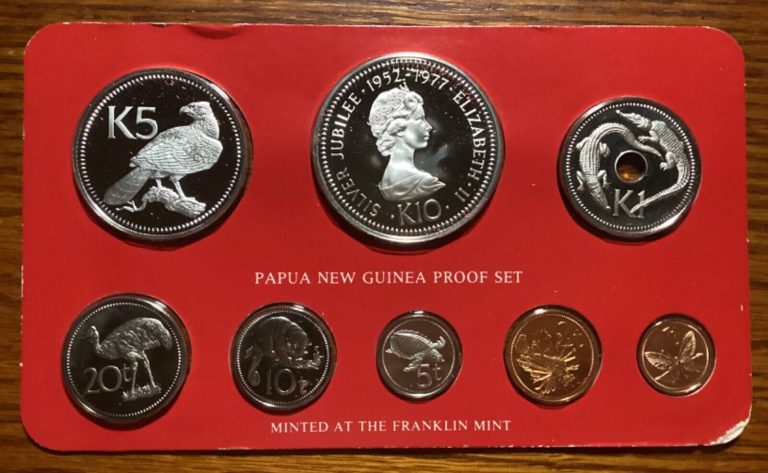 Read more about the article Papua New Guinea 1977 Proof Set Coins (With 1.75oz Silver CoaandCase)Low Mintage