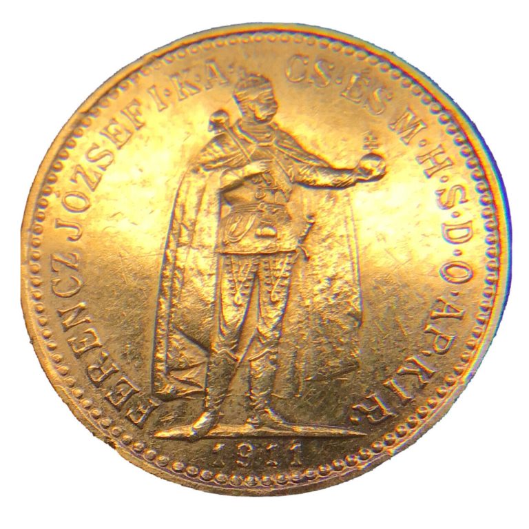 Read more about the article 1911-KB GOLD HUNGARY 10 KORONA EMPEROR FRANZ JOSEPH COIN NICE LUSTER