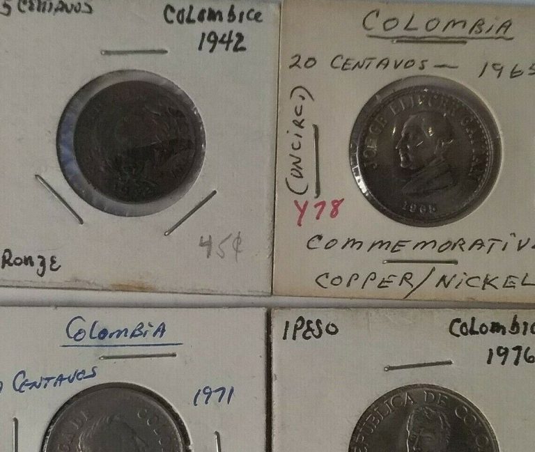 Read more about the article Set of Six Columbia Coins w/4 Uncirculated Coins Forties Sixties Seventies