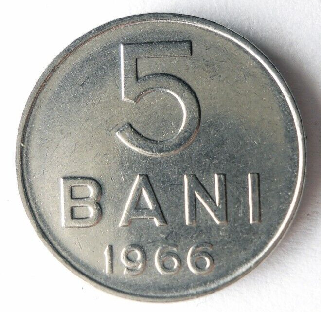 Read more about the article 1966 ROMANIA 5 BANI – AU/UNC – Great Coin – Free Ship – Bin #LC 85