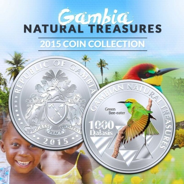 Read more about the article Gambia 1000 Dalasis 2015 UNC Green Bee-eater Commemorative RARE coin