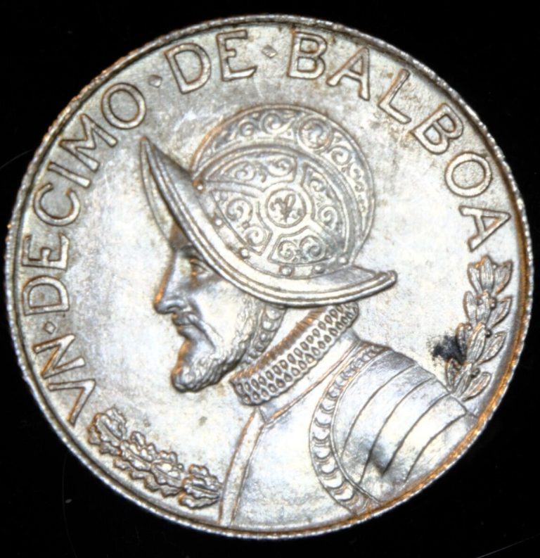 Read more about the article Panama 1962 – Un Decimo Balboa  –  .900 Silver – Lot #7137