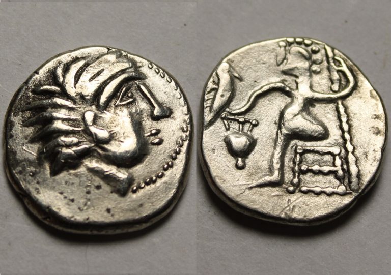 Read more about the article Alexander Philip Hybrid Rare genuine Ancient Greek barbarous silver Coin Drachm