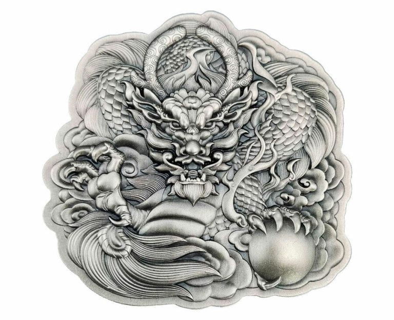 Read more about the article 2022 Fiji Dragon High Relief Silver Antiqued $1 Coin GEM BU Display Box SKU69543