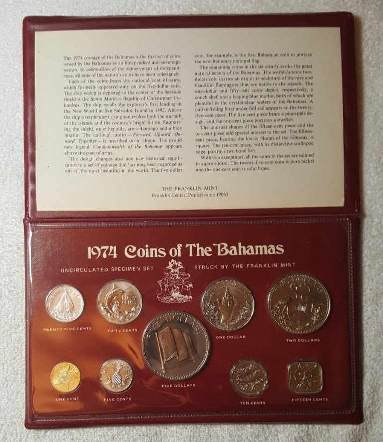 Read more about the article 1974 COINS OF THE BAHAMAS – 9 COINS